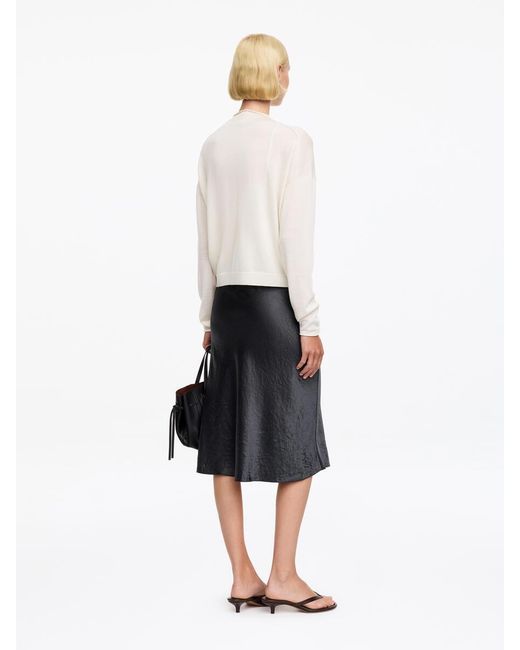 ARKET White Satin Slip Skirt