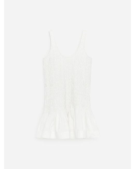 ARKET White And Laila Gohar Pleated Dress
