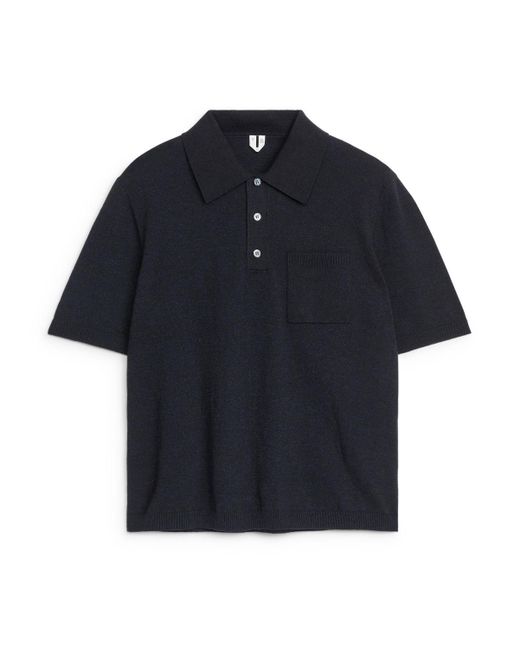 ARKET Blue Short-sleeve Polo Shirt for men