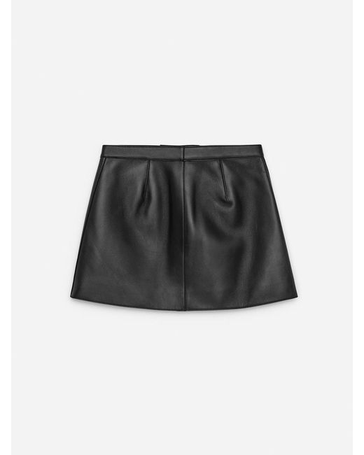 ARKET White Leather Mini Skirt