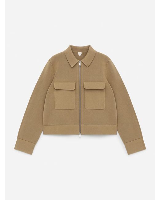 ARKET Natural Knitted Cotton Jacket