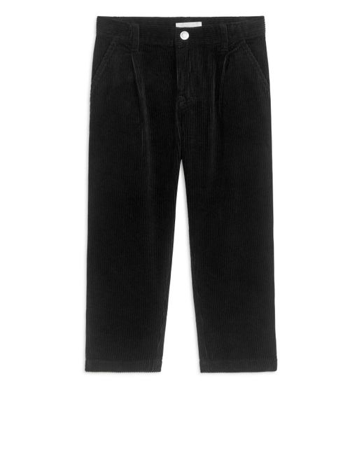 ARKET Black Corduroy Trousers