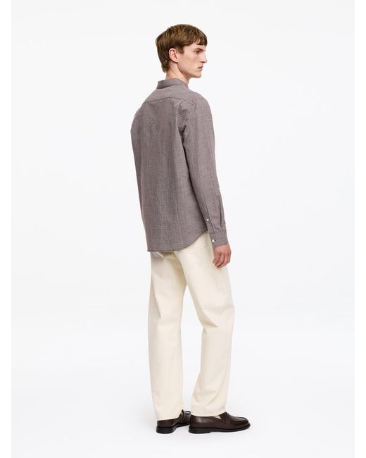 ARKET Gray Regular Cotton Linen Shirt for men