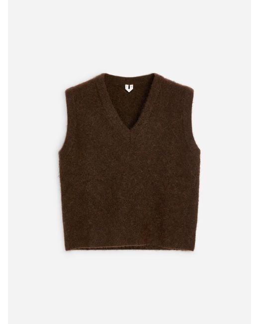 ARKET Black Alpaca-Wool Blend Vest