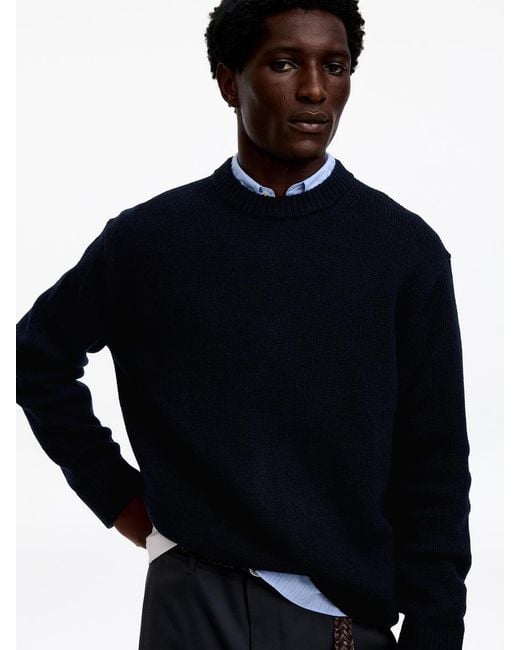 ARKET Blue Heavy Knit Wool Jumper for men