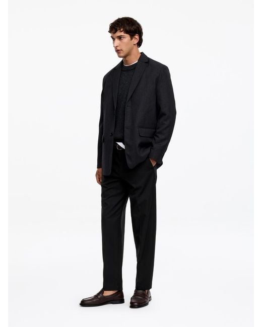 ARKET Blue Relaxed Tailored Trousers for men