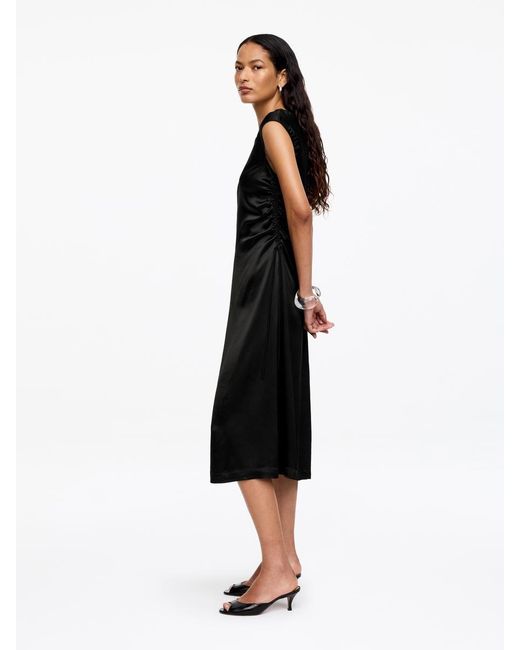 ARKET Black Satin Dress