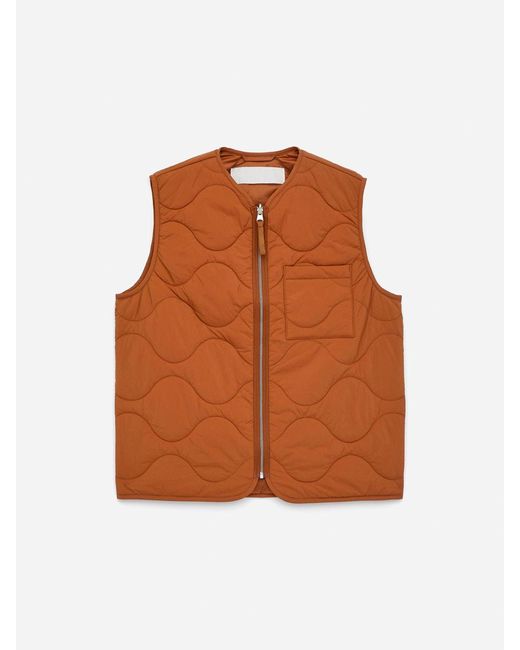 ARKET Orange 2-In-1 Quilted Liner Vest for men
