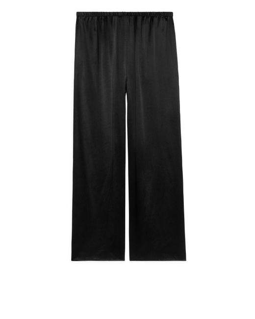 ARKET Black Silk Trousers Silk Trousers