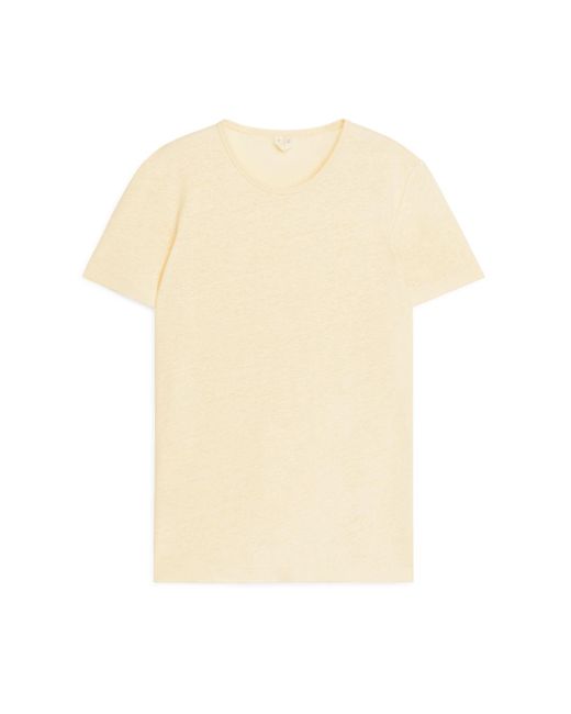 ARKET White Linen-blend T-shirt