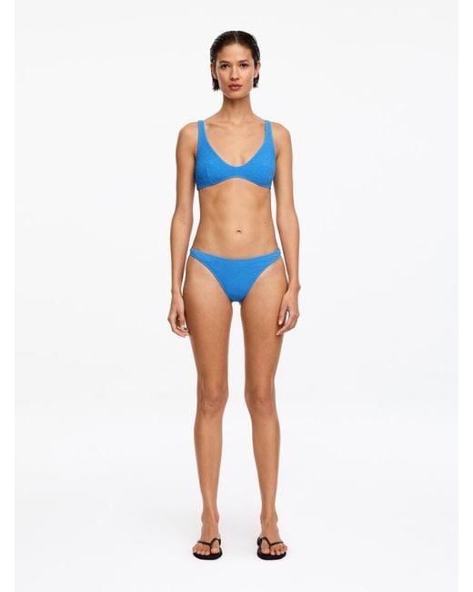ARKET Blue V-Neck Bikini Top