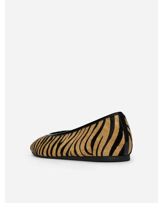 ARKET Blue Pony Hair-Effect Ballerinas