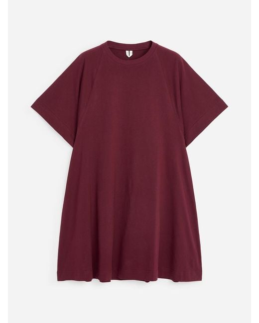 ARKET Red Cotton Jersey Dress