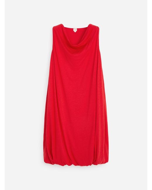 ARKET Red Draped Balloon Dress