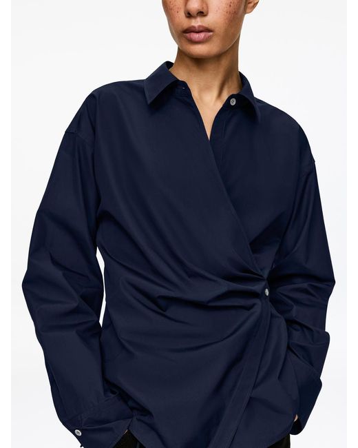 ARKET Blue Wrap Shirt
