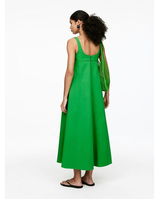 ARKET Green Baumwoll-Maxikleid
