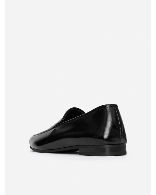 ARKET Blue Lacquered Leather Loafers