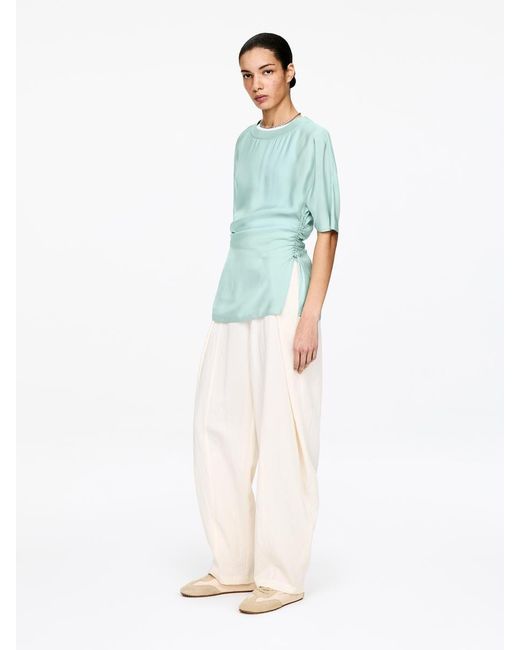 ARKET Blue Drawstring Top