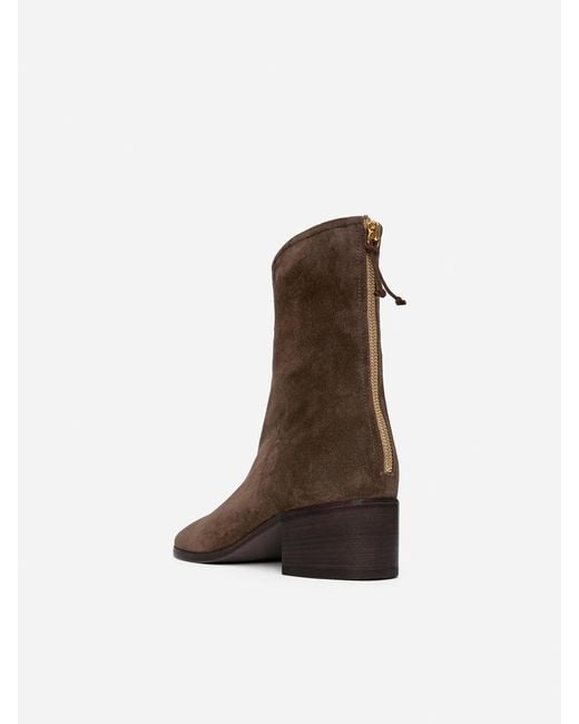 ARKET White Suede Ankle Boots