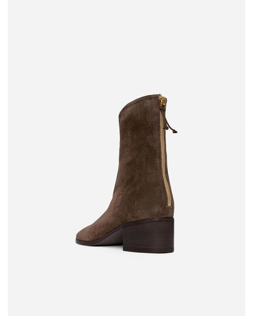 ARKET White Suede Ankle Boots
