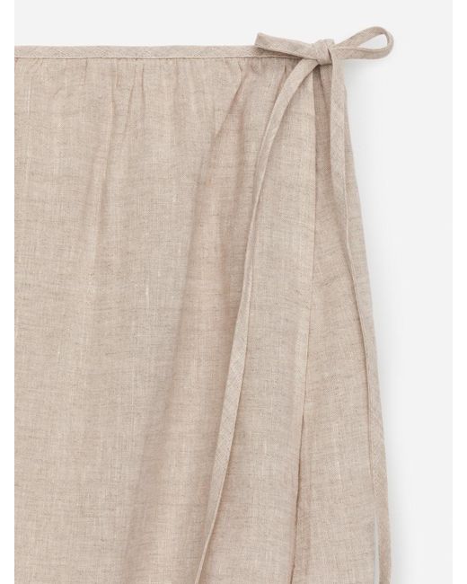 ARKET Natural Linen Wrap Skirt