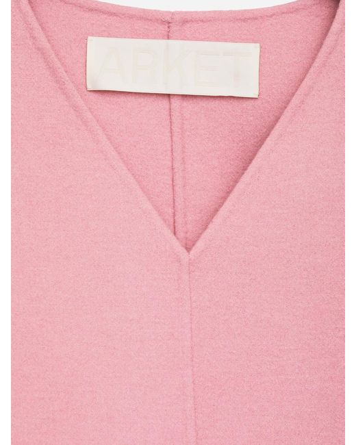 ARKET Pink Doublé Wool-Blend Top