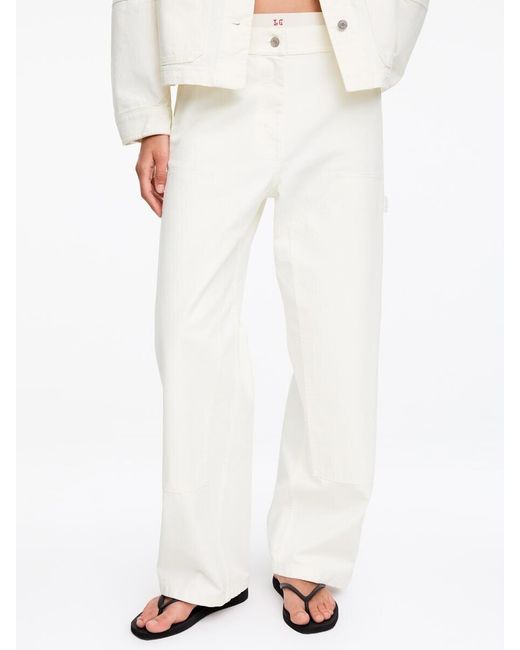 ARKET White And Laila Gohar Work Trousers