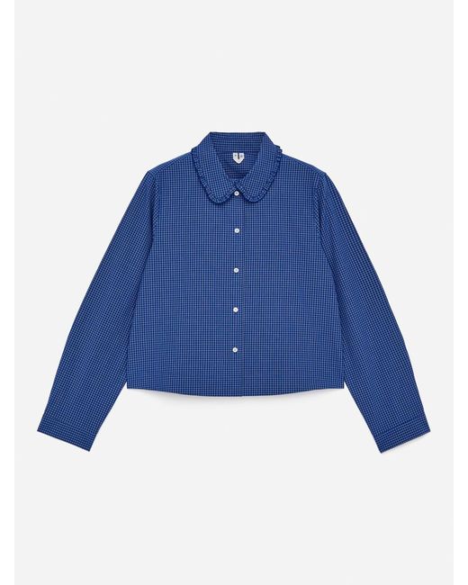ARKET Blue Frill Blouse
