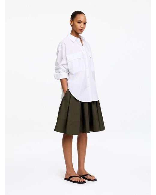 ARKET White Cotton Circle Skirt