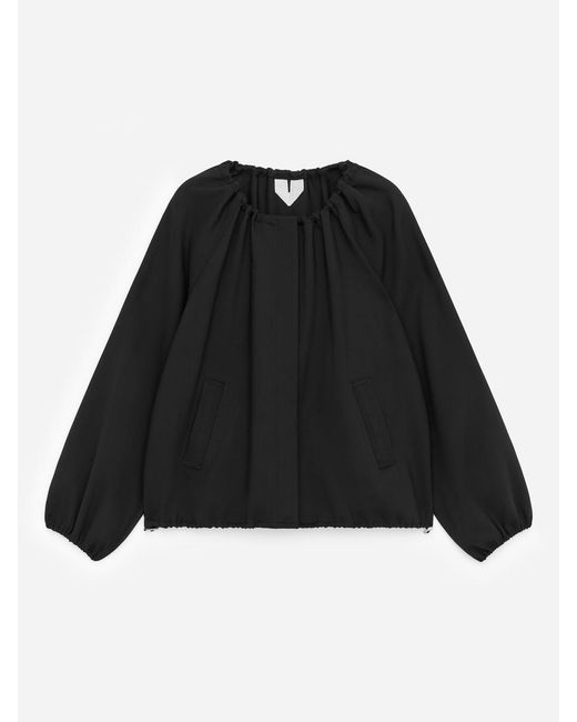 ARKET Black Bubble-Hem Jacket