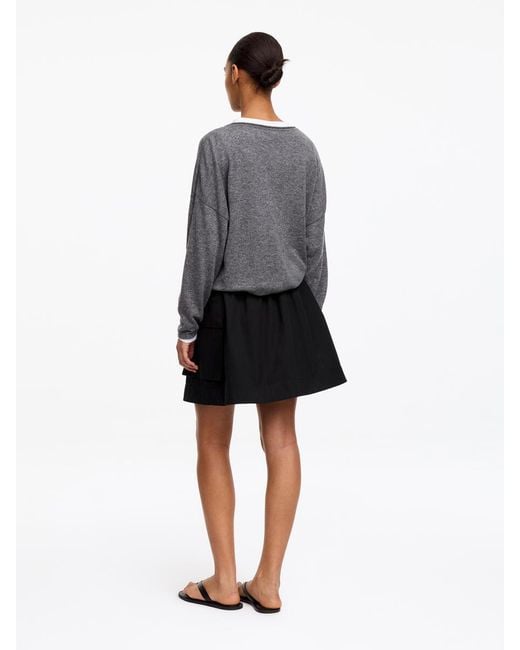 ARKET Black Pima Cotton Skirt