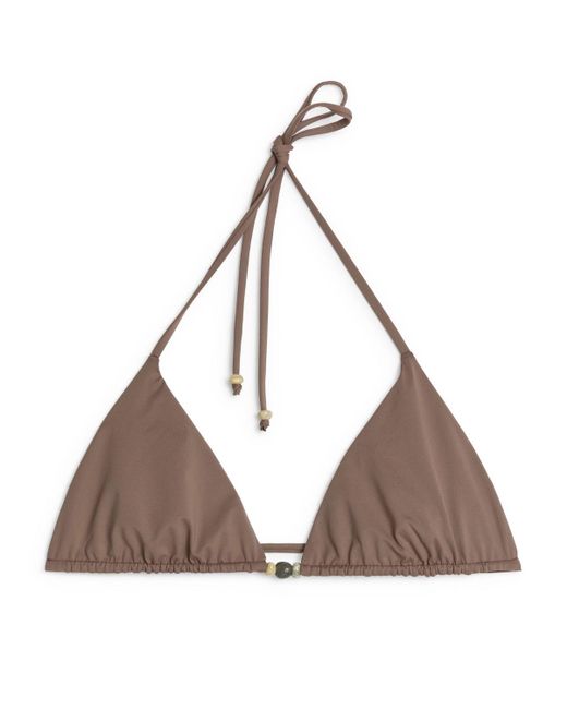 ARKET Natural Triangle Bikini Top