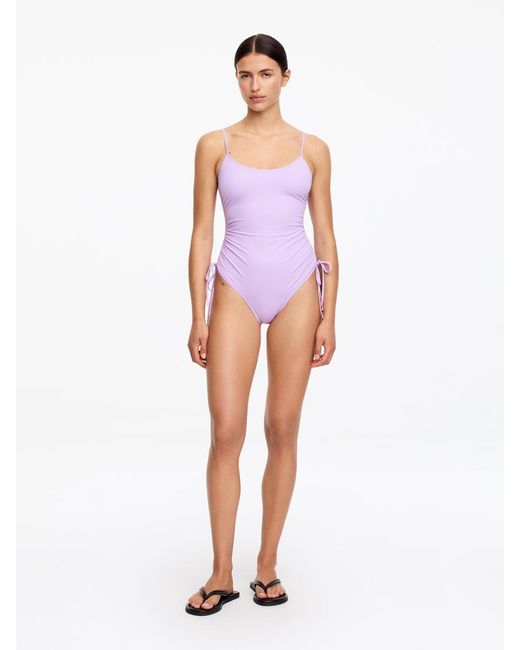 ARKET Purple Strap Swimsuit