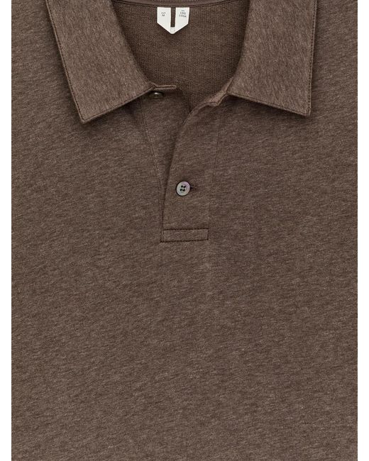 ARKET Brown Cotton Lyocell Polo Jumper for men