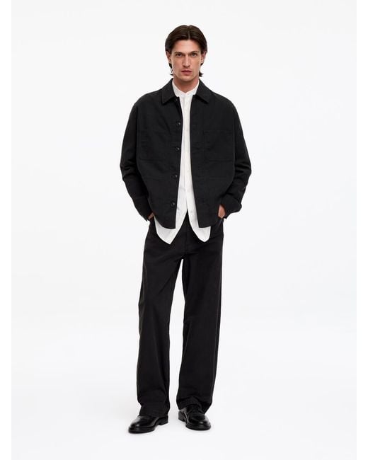 ARKET Black Utility Overshirt for men