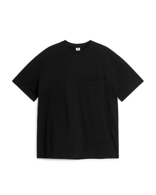 ARKET Black Oversized Heavyweight T-shirt for men
