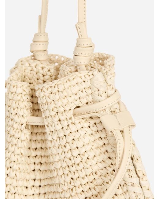 ARKET Black Woven Straw Pouch