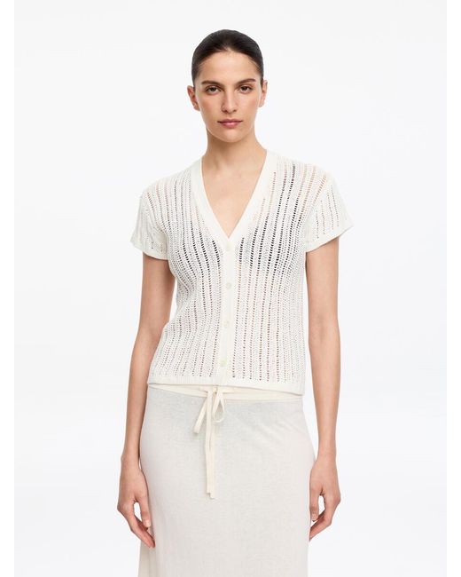 ARKET White Crochet Cardigan
