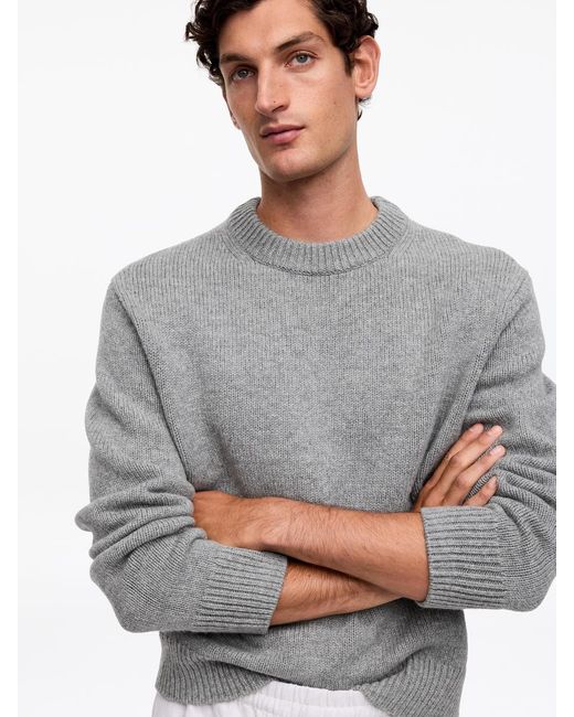 ARKET Gray Heavy Knit Wool Jumper for men