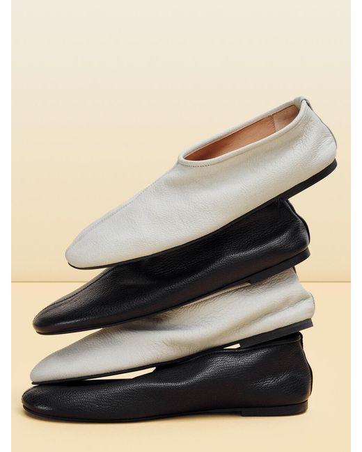 ARKET Blue Leather Ballet Flats