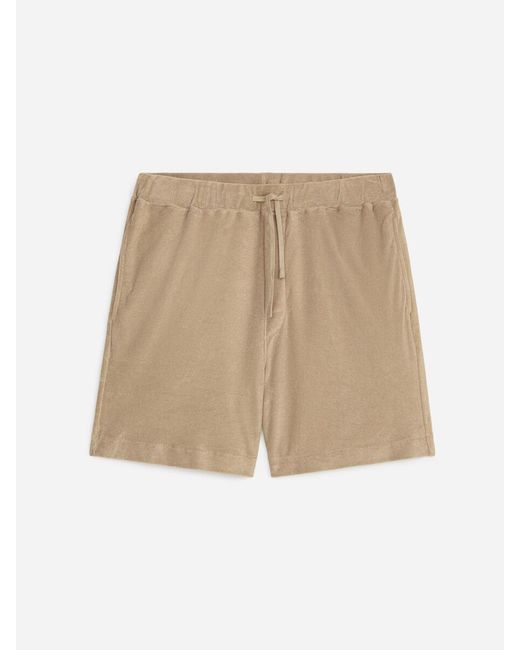 ARKET Natural Cotton Towelling Shorts for men