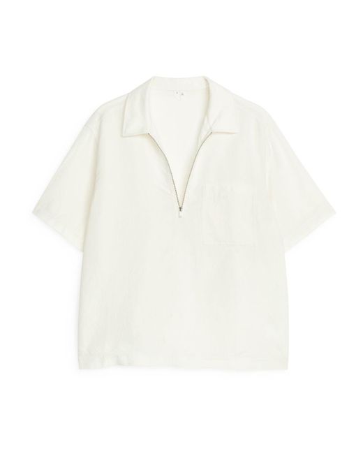 ARKET White Half-zip Shirt for men