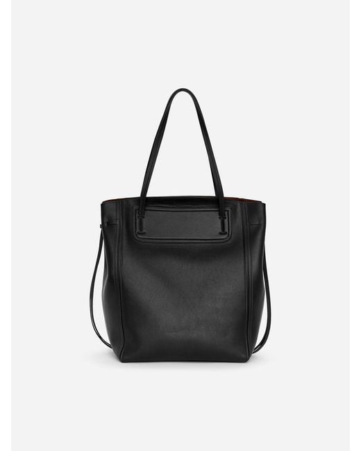 ARKET Black Leather Tote Bag