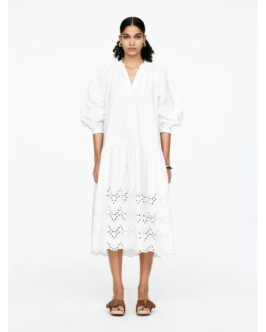 ARKET White Besticktes Kleid