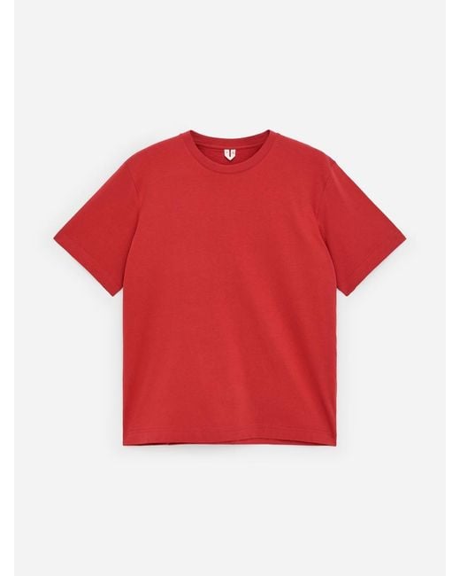 ARKET Red 220 Gsm Relaxed T-Shirt for men