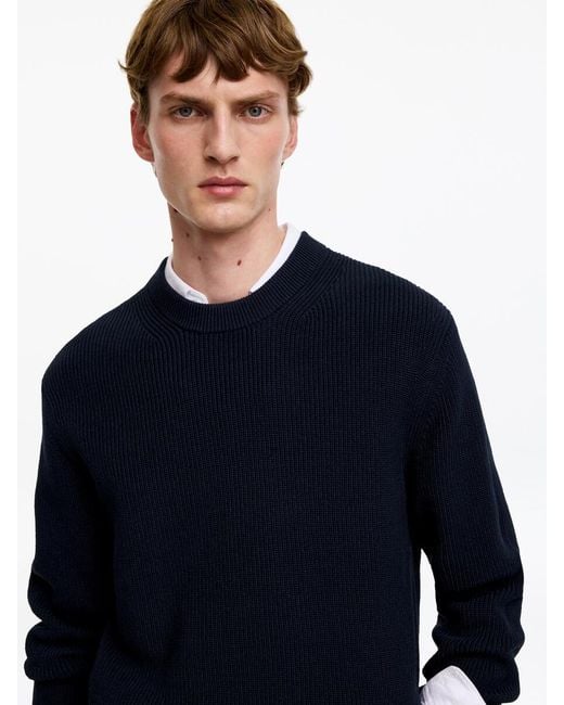 ARKET Blue Cotton Crew Neck Jumper for men