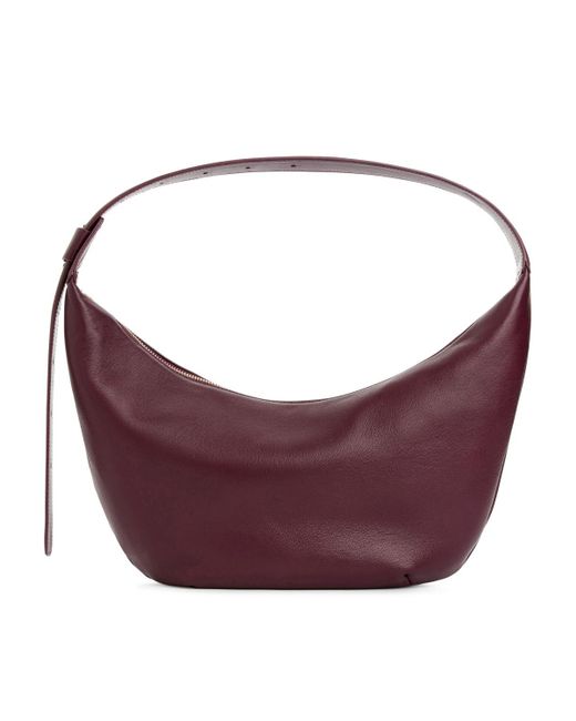 ARKET Purple Mid Size Curved Shoulder Bag