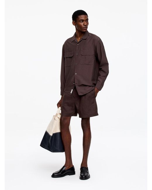 ARKET Red Linen Shorts for men
