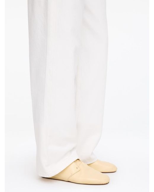 ARKET Natural Soft Leather Lace-Up Shoes
