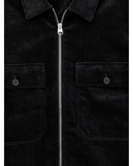 ARKET Black Corduroy Overshirt for men